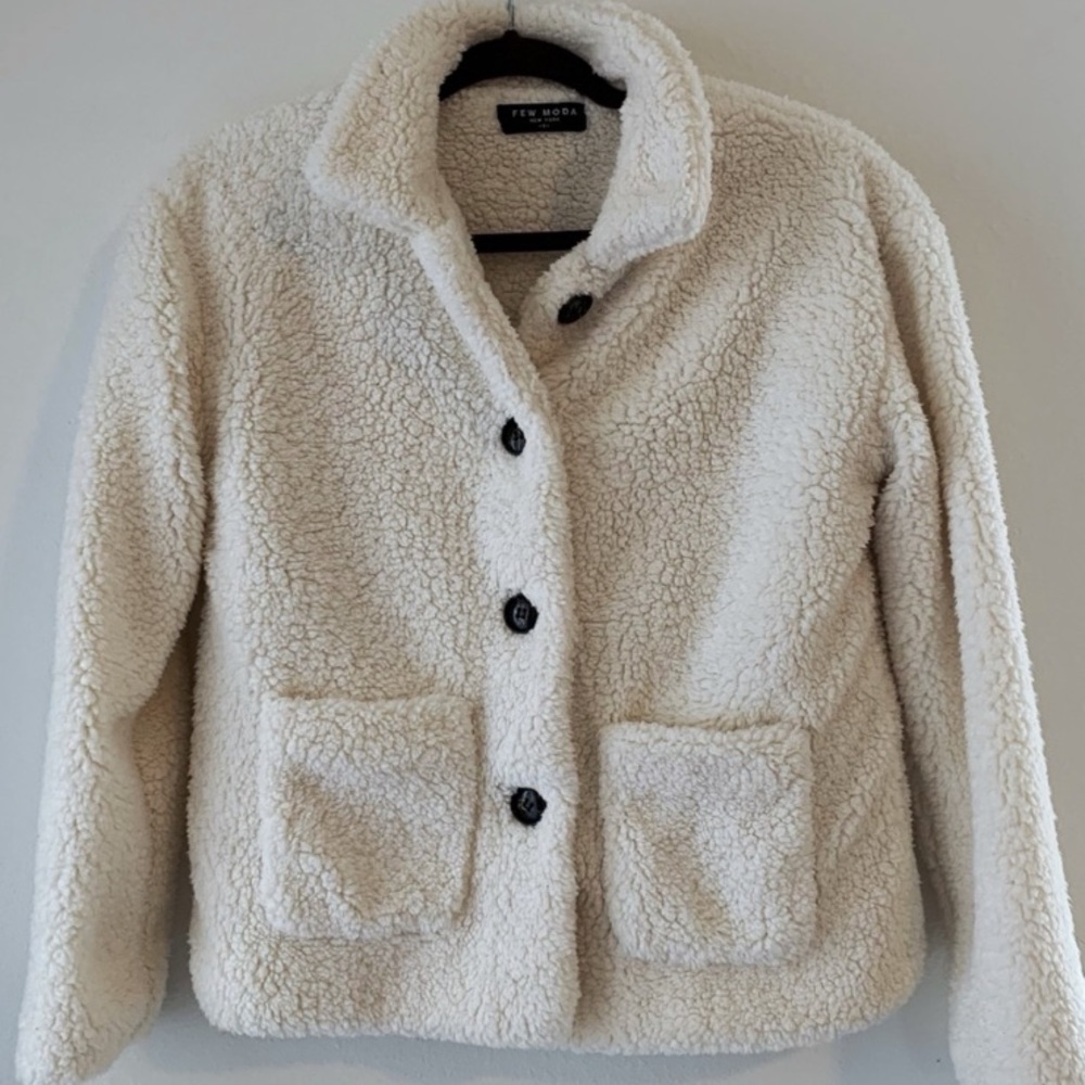 Few Moda White Sherpa Jacket